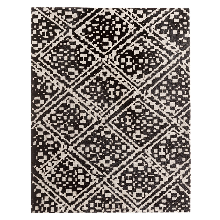 Woven Concepts Thiago Rectangle Geometric Handmade Cowhide Area Rug in